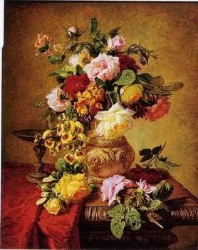 unknow artist Floral, beautiful classical still life of flowers.109